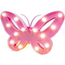 Butterfly LED Standing Light Pink Childs Room Home Night Light Battery Powered
