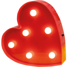 Heart LED Standing Light Red Childs Room Home Night Light Battery Powered