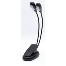 Battery Operated Book Light Double Head with LED Flexible Head & Sturdy Clip