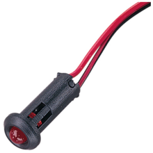Vehicle Alarm Security Light Static Red Non Flashing LED with Lead 12V 1.5m Lead