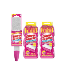 Elbow Grease Non Scratch Soap Dispenser Dish Brush and 2 Dish Brush Refill Packs