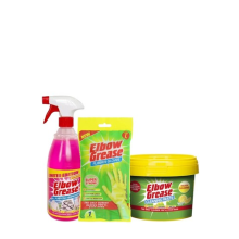 Elbow Grease Pink Degreaser & Power Paste Cleaner with Strong Rubber Gloves