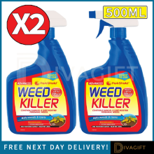 2 x WEEDKILLER ADVANCED WEED KILLER SPRAY 500MLFAST ACTING KILLS FOR WEEDS ROOTS