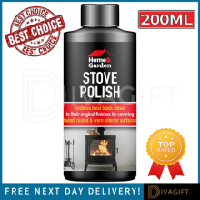 BLACK STOVE POLISH LOG BURNERS MULTI STOVE BURNERS RESTORE BLACK HOME NEW 200ML