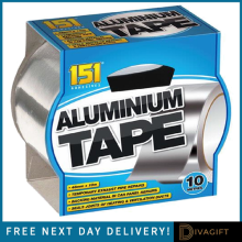 151 SILVER ALUMINIUM TAPE 48MM X 10M HEAT RESISTANT FOR REPAIR INSULATION NEW