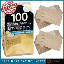 SMALL DINNER BROWN ENVELOPES 102 X 68MM 80GSM FOR MONEY WAGES COIN BEADS & SEEDS