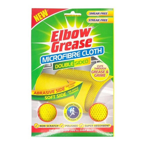 Elbow Grease Double Sided Microfibre Cloth - Antibacterial, Super Absorbent