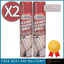 2 x LEATHER CLEANER SPRAY 250ML CLEANING FOR FURNITURE SOFAS CAR INTERIORS SEATS