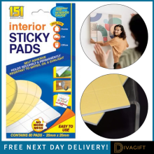 INTERIOR STICKY PADS HEAVY DUTY ADHESIVE DOUBLE SIDED PADS HOME CAR GARDEN 80PK