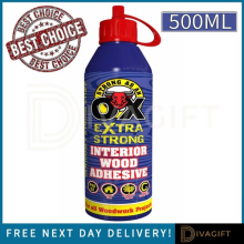 EXTRA STRONG INTERIOR WOOD ADHESIVE CLEAR GLUE 500ML PVA D2 FOR ALL WOOD TYPES