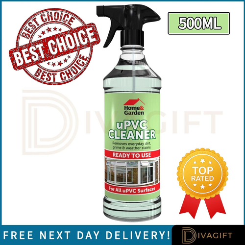 UPVC SPRAY POWERFUL CLEANER 500ML FOR PLASTIC DOOR CONSERVATORY WINDOW CLEANER