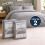 Imperial Rooms (2X Single, Silver Duvet Cover Set) Plain Microfibre Quilt Cover Sets Value Bundle Bedding with Pillowcases UK Sizes 1