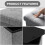 (Light Grey) Linen Storage Ottoman Folding Foot Rest Stool,38x 38x38cm 6