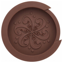 Shentu Brown Guitar Soundhole Cover 4 Inch, Stop Stage Feedback and Reduce Practice Noise, Safe Soft Silicone 100mm Sound Hole Block Protector, Acous