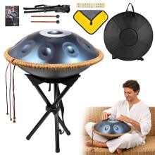 18 Inch Handpan Drum Set 9 Notes G Minor, 440Hz Hand Pan Drum