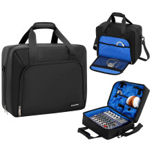 Audio Mixer Carrying Case, Mixer Travel Bag DJ Accessories Equipment Bag with Padding, Large-Capacity DJ Controller Case for Music Studio Equipment,