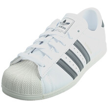 (40 2/3) adidas Damen SUPERSTAR LO PRO Fashion Trainers in Weiß Schwarz