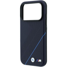 BMW M Tire Track Blue Line Case with MagSafe for iPhone 17/18 Pro Max 6.9" Navy Blue - BMHMP18X26SWPDKV