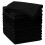 True Face (30 cm x 30 cm, Black - 12 Pack) Microfiber Cleaning Cloths 10/12 Pack Drying Towel 2