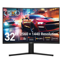 piXL GS32QIDPHA 32 Inch 180Hz QHD Curved IPS Gaming Monitor (1ms, HDR10+, Height Adj)