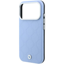 BMW Sign Deboss Quilted Metal Logo Case with MagSafe for iPhone 17/18 Pro 6.3" Blue - BMHMP18L26SWOSPB
