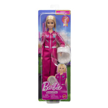 Barbie-astronauttinakku vaaleanpunaisella avaruuspuvulla ja kypärällä