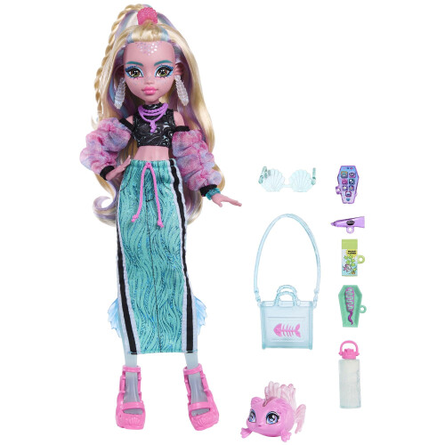 Monster High Lagoona -nukke lemmikkikalalla ja tarvikkeilla 2