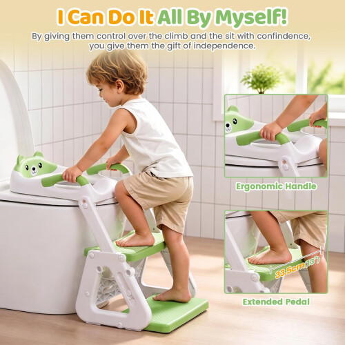 Potty Training Toilet Seat, Upgraded 2 in 1 with Stable Triangle Structure 1