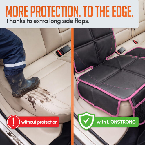 LIONSTRONG Car Seat Protector [ISOFIX COMPATIBLE] - pink 2
