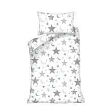 Hajran Linen 2 Pcs Baby Cot Duvet/Quilt Cover Set 100% Pure Cotton | 1 Duvet/Quilt Cover (120 x 90 cm) & 1 Pillowcase (40 x 60 cm) | Breathable, Soft