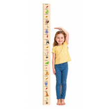 Height Chart for Kids, Self-Adhesive Kids Height Wall Sticker Child Growth Chart Cartoon Animals Children's Room Wall Stickers Decals for Boys & Girl