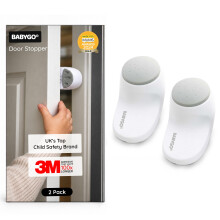 BABYGO Door Finger Guards, Child Door Stopper, Baby Safety (White)