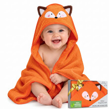 100% Organic Cotton Baby Hooded Towel Ultra-Soft 84x84cm Newborn Gift