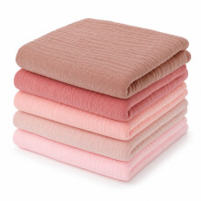 GSrenyu 5 Pcs Muslin Cloths For Baby Muslin Squares Burp Cloths 60x60cm
