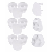 Plug Socket Cover Baby Proofing Plug Covers Reusable Socket Protectors White BPA Free Baby Safety Socket Guards UK 3 Pin Electric Plug Covers Perfect