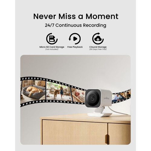 youkey Indoor Camera with Magnetic Folding Mount,2K Plug-in Security Camera 2