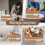 Lotvic Gift Basket, Hamper Kit, Rectangular Empty Hamper Basket with Cellophane Bags and Pull Bows, Rope Gift Baskets with Handles, Woven Gift Basket 6