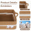 Lotvic Gift Basket, Hamper Kit, Rectangular Empty Hamper Basket with Cellophane Bags and Pull Bows, Rope Gift Baskets with Handles, Woven Gift Basket 5