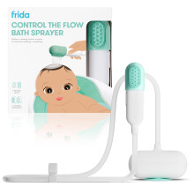 Frida Baby Control the Flow Bathtub Sprayer Attachment for Baby Bathtub, Shower Head with Scalp Massager, Control Waterflow with 2 Pressure Modes
