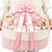 Kiswleon Large Hamper Baskets for Gifts Empty 17 * 12.6 * 7in