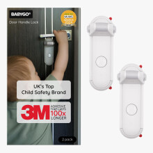 BABYGO Door Handle Lock for Children, No Drilling, 2 Pack