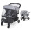 Mosquito Net for Pram, Universal, Black Tandem 1