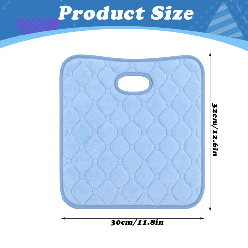 2 Pcs Potty Training Car Seat Protector for Child Seats (Black, Sky Blue) 1