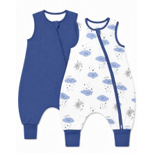 JiAmy 1.5 Tog Baby Sleeping Bag with Legs Toddler Navy Cloud 3-4 Years