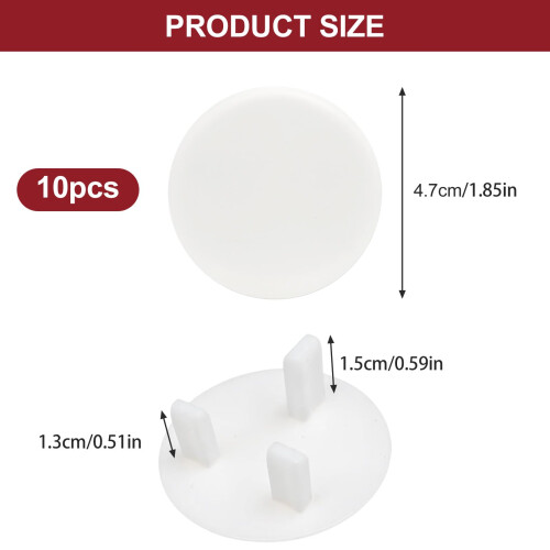 10 Pcs Plug Socket Covers UK, Child Safety Plug Socket Covers UK 1