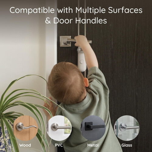 BABYGO Door Handle Lock for Children, No Drilling, 2 Pack 2
