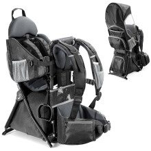 besrey Baby Backpack Carrier, Toddler Hiking Backpack with Safety 3-Height Seat, Adjustable Straps&Waist Belt, Foldable Frame Lightweight Large Capac