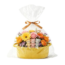 Gift Basket Empty, Hamper Kit, Hamper Baskets for Gifts Empty With Handles, Woven Gift Basket Hamper Kit with Gift Bags and Ribbons for Baby Shower W