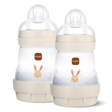 MAM Anti-Colic Bottle 160 ml // Set of 2 // Includes Teat Size 1 from Birth //