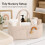 APYFID Nappy Caddy, Portable Diaper Basket with Sturdy Handle (Beige) 6